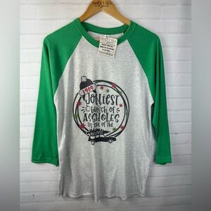 Jealous, bunch of assholes Christmas vacation green Raglan T-shirt for Christmas